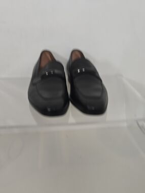 HUGO BOSS Men’s Black Leather Slip-On Loafers
